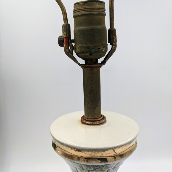 VTG Mid Century Mosaic Look Ceramic Table Lamp - Picture 3 of 8